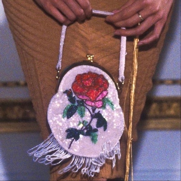 Vivienne Westwood Handbags - Vivienne Westwood Vintage Runway Pink Beaded Rose Clutch